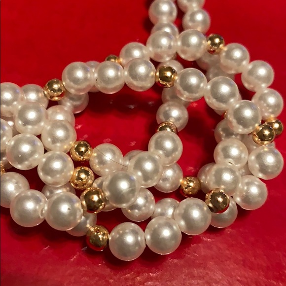 VINTAGE PEARL DOUBLE STRAND SHELL NECKLACE MERMAIDCORE - Picture 4 of 16